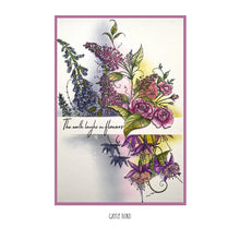 Pink Ink Designs A5 Clear Stamp Set - Flora Series : Flamboyant Fuchsia