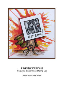 Pink Ink Designs A5 Clear Stamp Set - Super Hero