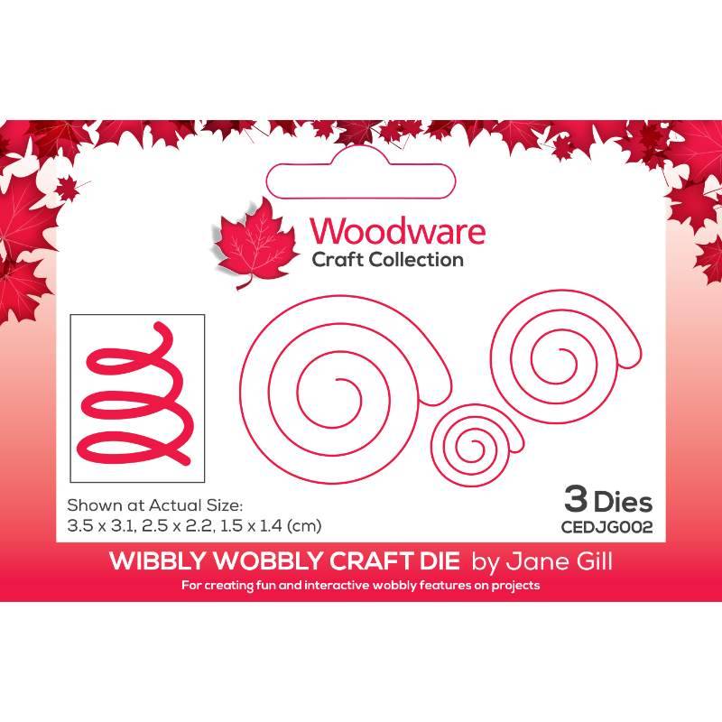 Woodware Jane Gill Wibbly Wobbly Craft Die