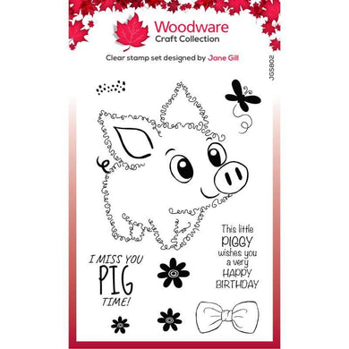 Woodware Clear Magic Single - Fuzzie Friends : Pablo the Pig