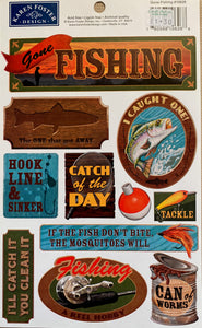 Karen Foster Design Stickers - Gone Fishing