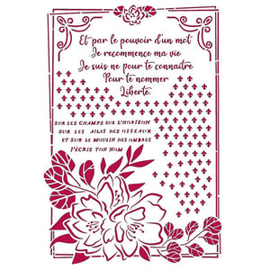 Stamperia 21 x 29.7 cm G Stencil Romantic Journal Flower With Frame