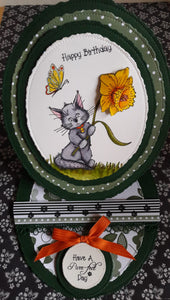 Trudie Howard Sentimentally Yours A6 Stamp - Tufty Friends : Kitten