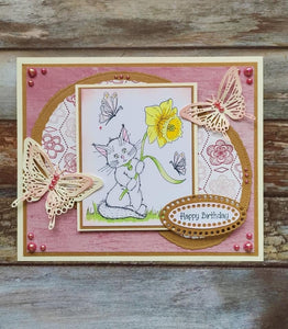 Trudie Howard Sentimentally Yours A6 Stamp - Tufty Friends : Kitten