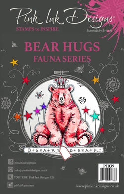 Pink Ink Designs A5 Clear Stamp Set - Fauna Series : Bear Hugs