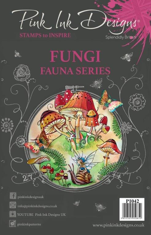 Pink Ink Designs A5 Clear Stamp Set - Fauna Series : Fungi