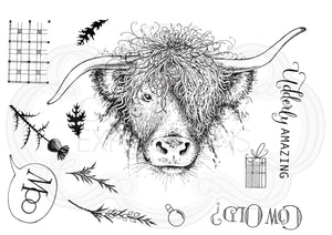 Pink Ink Designs A5 Clear Stamp Set - Fauna Series : Cow's it Going?