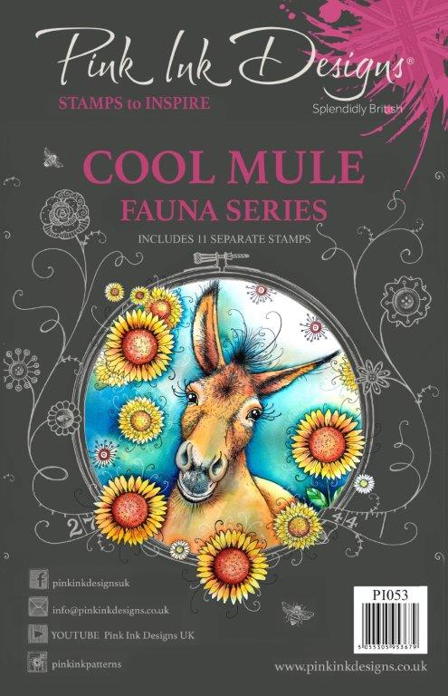 Pink Ink Designs A5 Clear Stamp Set - Fauna Series : Cool Mule