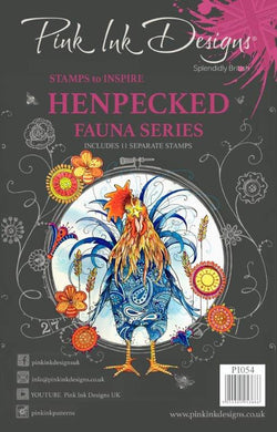 Pink Ink Designs A5 Clear Stamp Set - Fauna Series : Hen Pecked
