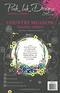 Pink Ink Designs A5 Clear Stamp Set - Frames Collection : Country Meadow