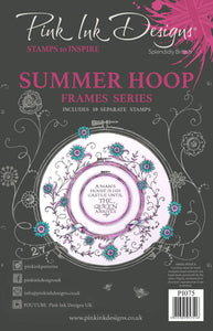 Pink Ink Designs A5 Clear Stamp Set - Frames Collection : Summer Hoop