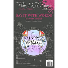 Pink Ink Designs A6 Clear Stamp Set - Say it With Words