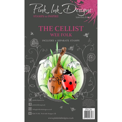 Pink Ink Designs A6 Clear Stamp Set - The Cellist