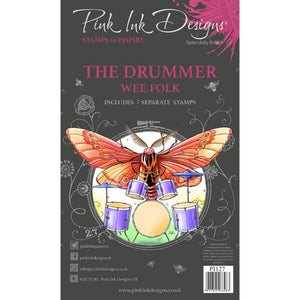 Pink Ink Designs A6 Clear Stamp Set - The Drummer