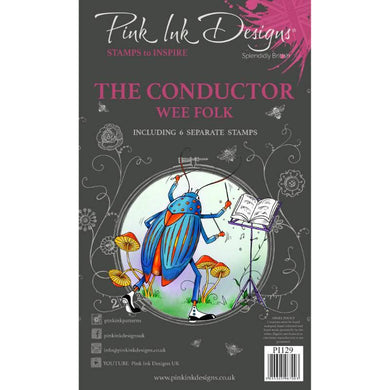 Pink Ink Designs A6 Clear Stamp Set - The Conductor