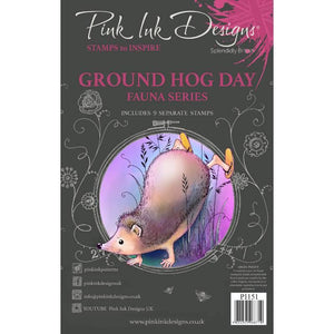 Pink Ink Designs A5 Clear Stamp Set - Ground Hog Day