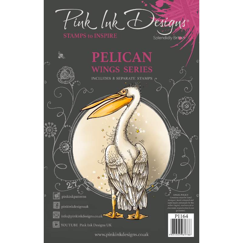 Pink Ink Designs A5 Clear Stamp Set - Pelican