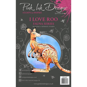 Pink Ink Designs A5 Clear Stamp Set - I Love Roo