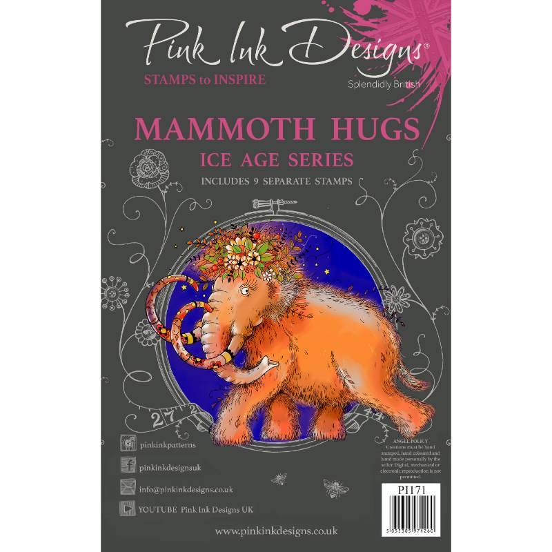 Pink Ink Designs A5 Clear Stamp Set - Mammoth Hugs