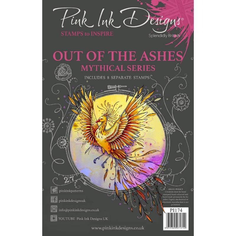Pink Ink Designs A5 Clear Stamp Set - Out of the Ashes