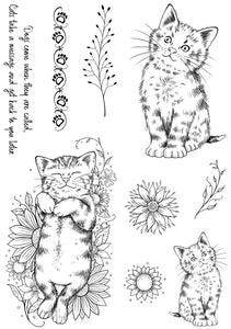 Pink Ink Designs A5 Clear Stamp Set - Kitten