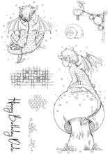 Pink Ink Designs A5 Clear Stamp Set - Mythical Series : Firestarter