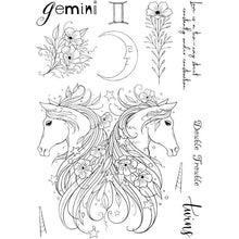 Pink Ink Designs A5 Clear Stamp Set - Astrology Series : Gemini The Communicator