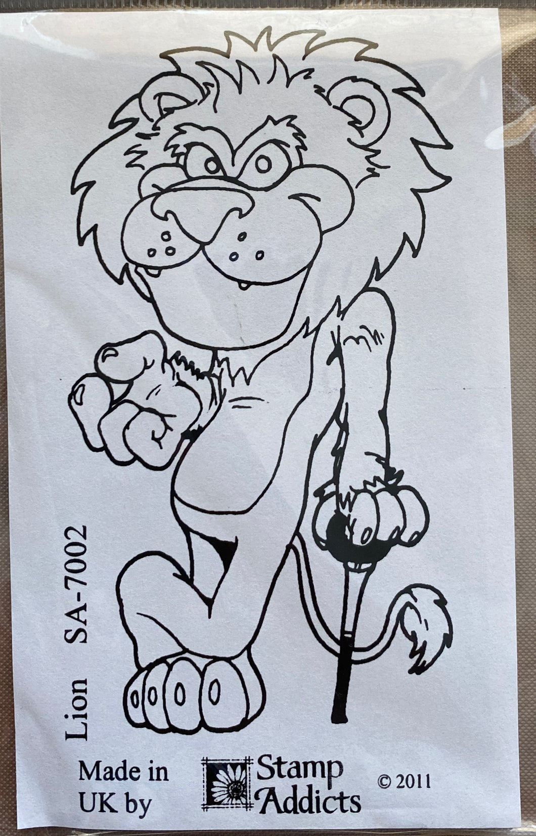 Stamp Addicts Unmounted Rubber Stamp : Lion