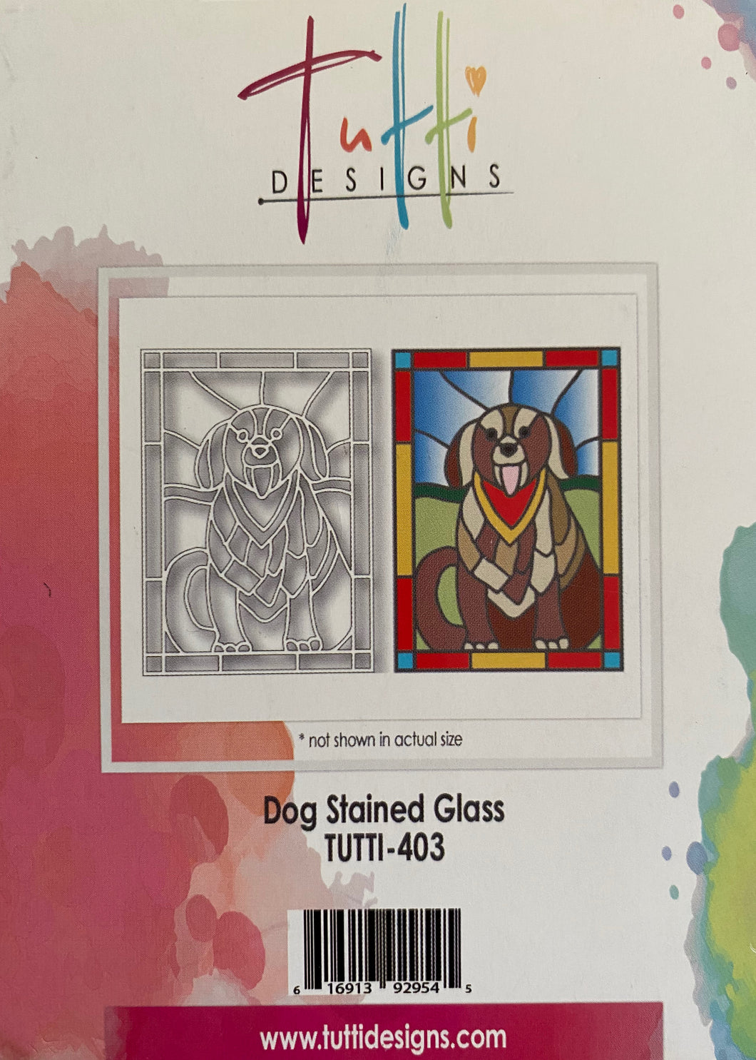 Pre-Loved :  Tutti Designs - Dog Stained Glass