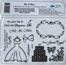 Pre-loved : Creative Expressions A5 Rubber Stamp Set - Mr & Mrs