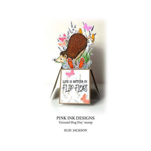 Pink Ink Designs A5 Clear Stamp Set - Ground Hog Day