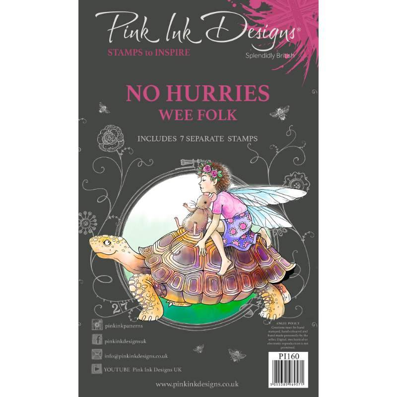 Pink Ink Designs A6 Clear Stamp Set - No Hurries