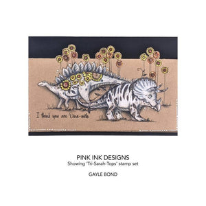 Pink Ink Designs A5 Clear Stamp Set - Tri-Sarah Tops