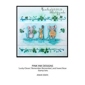 Pink Ink Designs A5 Clear Stamp Set - Frames Collection : Lucky Clover