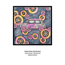 Pink Ink Designs A5 Clear Stamp Set - Wheels Series : Mini Driver
