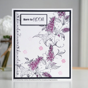 Pink Ink Designs A5 Clear Stamp Set - Flora Series : Luscious Lilac