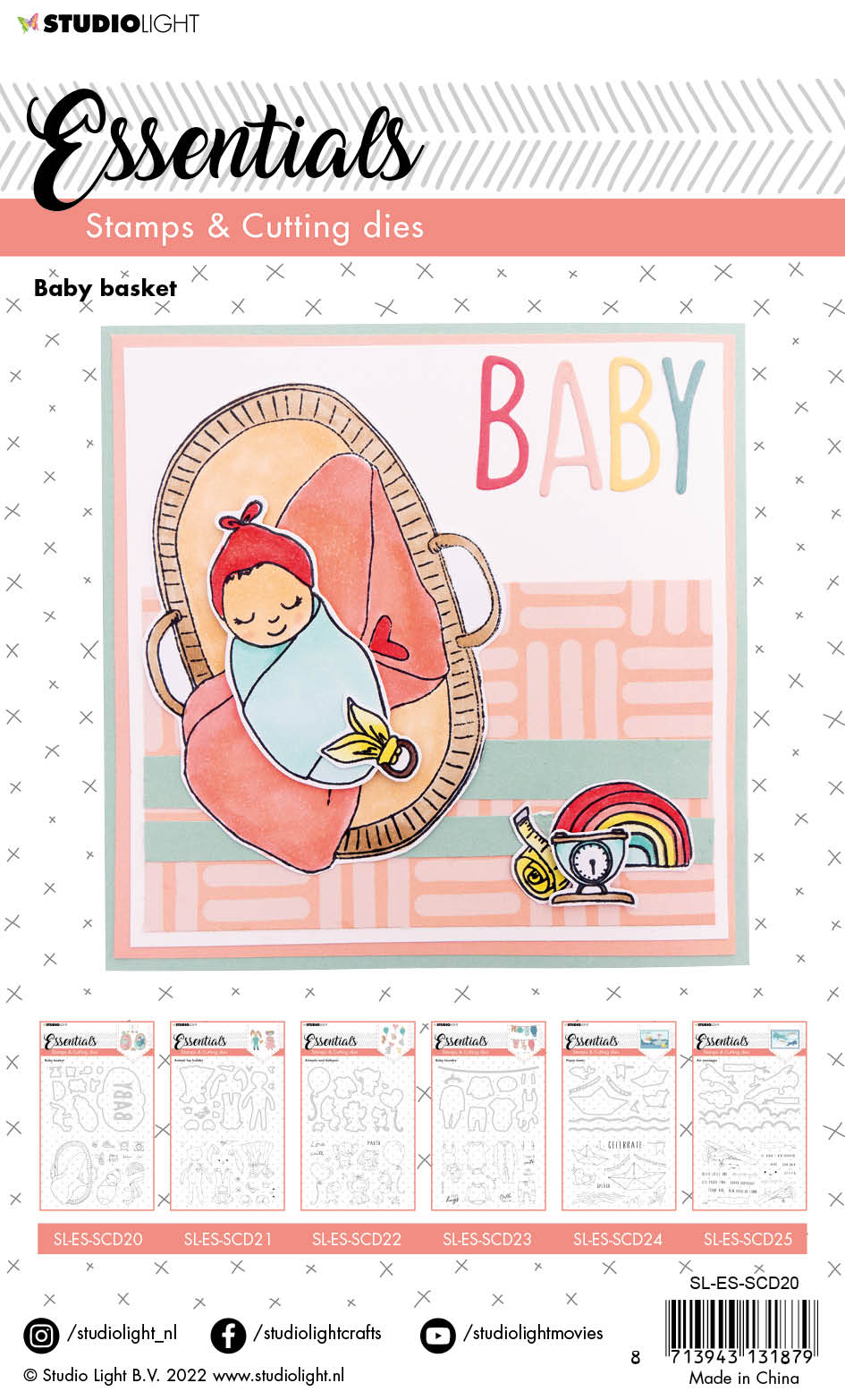 Studio Light Essentials Stamp Die Set Baby Basket