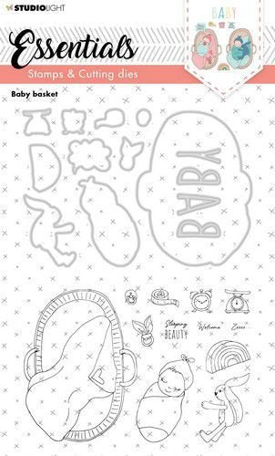 Studio Light Essentials Stamp & Die Set - Baby Basket