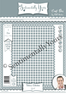 Phill Martin Sentimentally Yours Textures Collection - A6 Grid Die