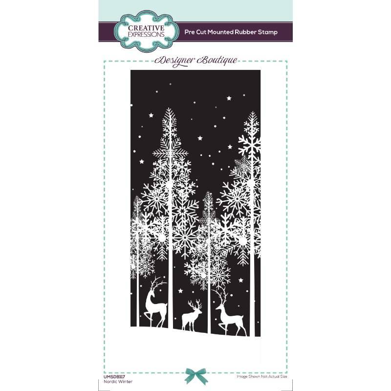 Creative Expressions Designer Boutique DL Rubber Stamp - Nordic Winter