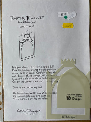 WS Designs Tempting Templates : Lantern Card