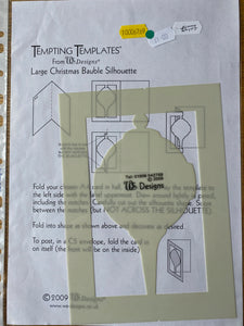 WS Designs Tempting Templates : Large Christmas Bauble Silhouette