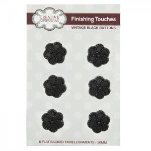 Creative Expressions Vintage Black Buttons
