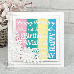 Dies by Sue Wilson - Boxed Sentiments : Birthday Wishes