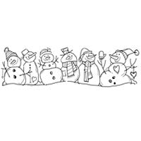 Woodware Clear Magic Single - Snowman Family