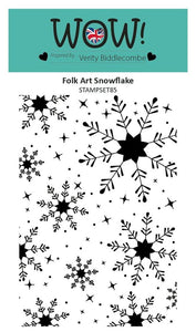 Wow! A6 Clear Stamp - Folk Art Snow Flake (by Verity Biddlecombe)